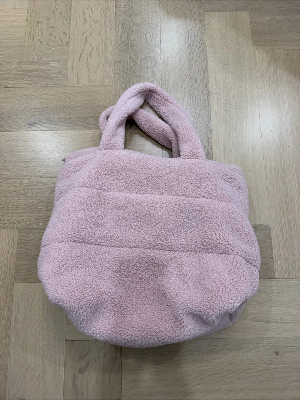 Pink Plush Tote Bag - Light Pink